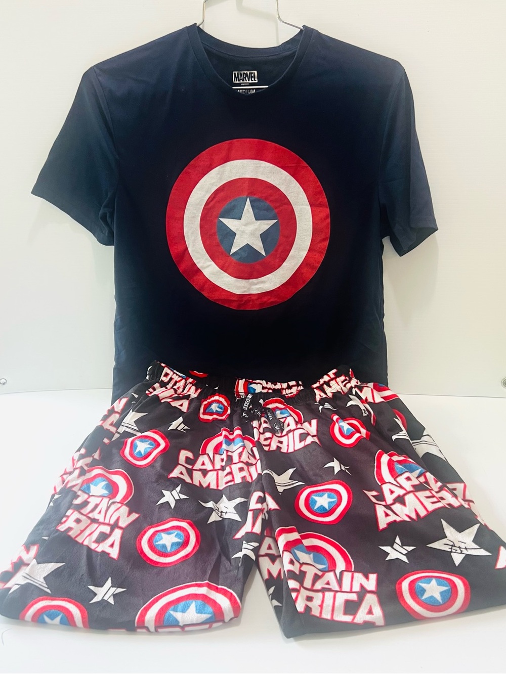 Marvel Captain America Kids Pajama Set - Navy, Red & White